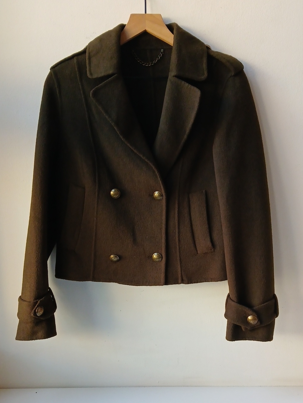 Belle & Bloom Crop Peacoat Dark Green Women's Medium